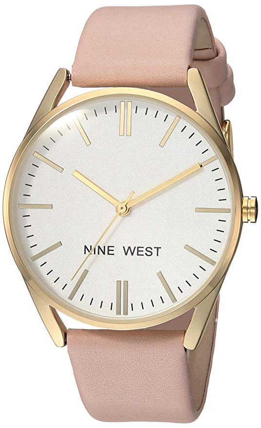 Nine west gold and pink women\'s watch.