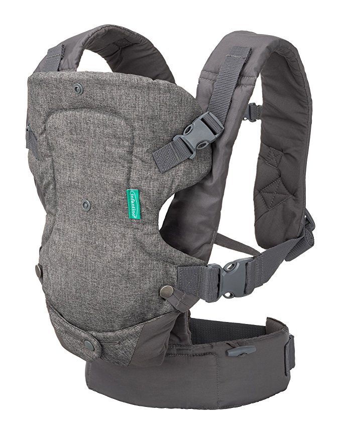 Gray baby carrier for new moms.