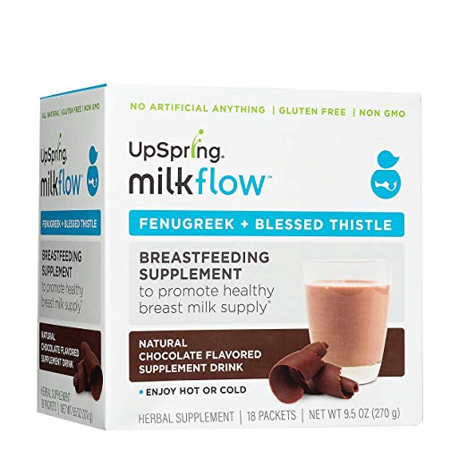 Box of UpSpring Milk Flow Breastfeeding Supplement.