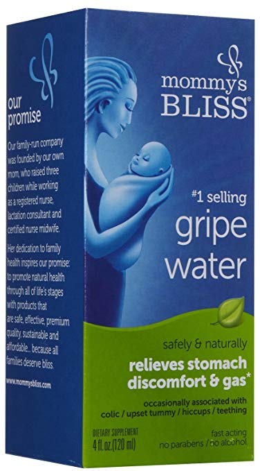 Package of Mommy\'s Bliss  gripe water.